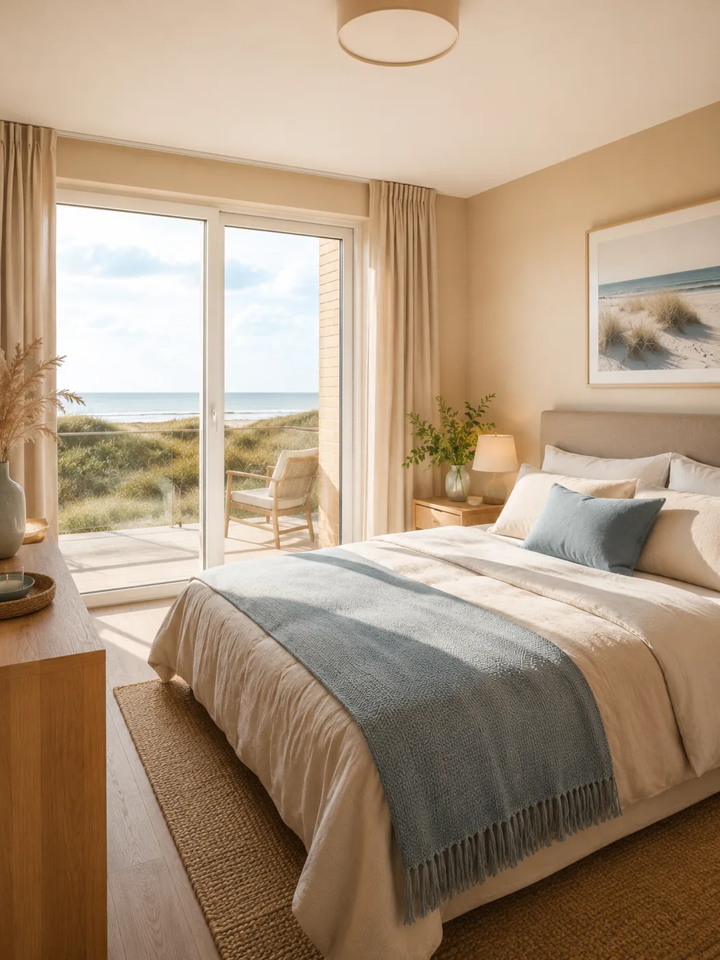 Schlafzimmer mit Meerblick