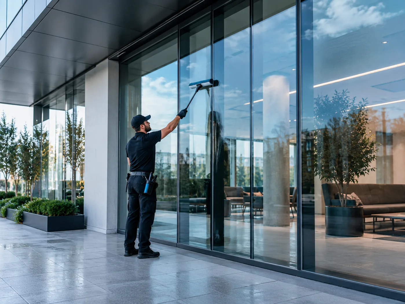 Glasreinigung Gewerbefläche